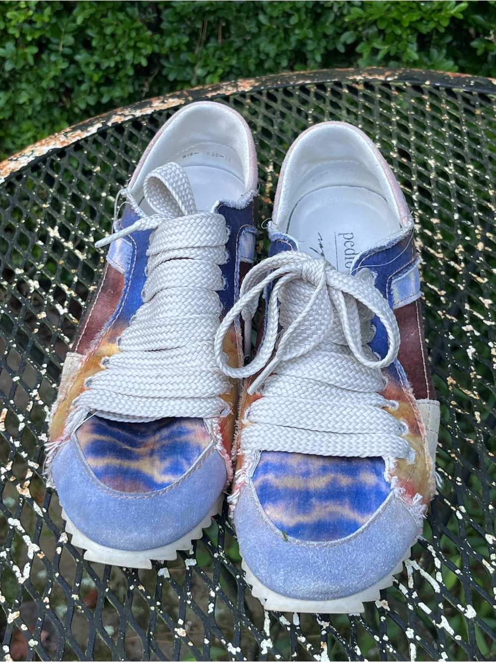 Pedro Garcia Women's Multicolor Tie-Dye Sneakers with White Laces